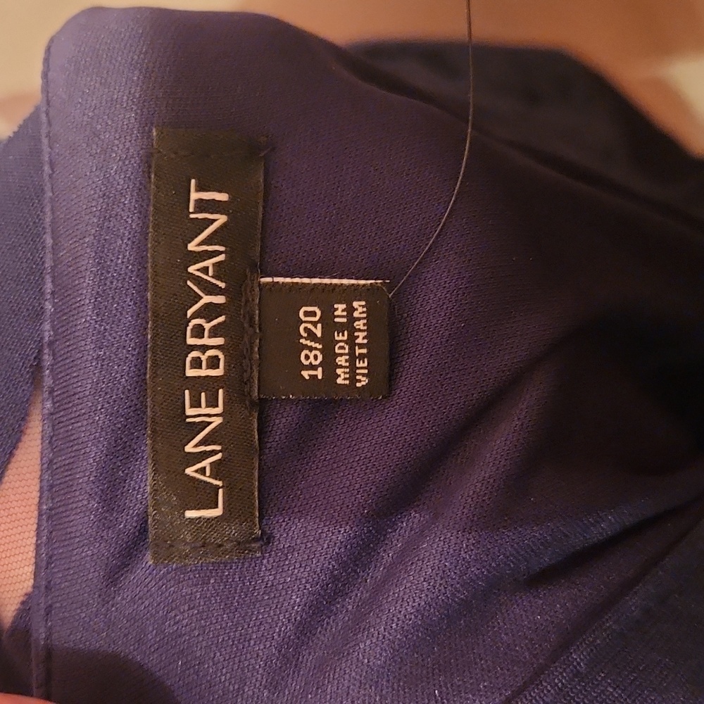 Lane Bryant SZ 18/20 Navy Cold Shoulder Dress - Picture 12 of 14